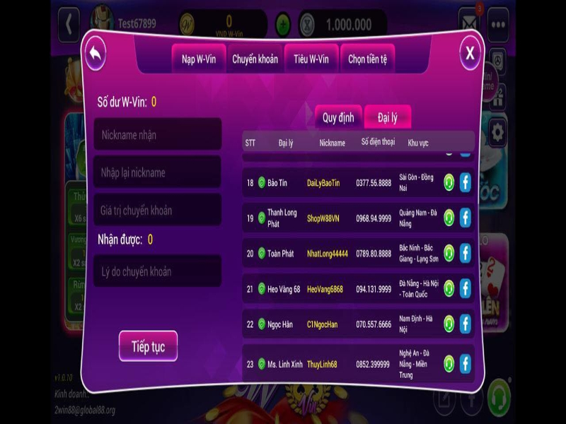 Nạp tiền để bắt đầu cuộc chơi