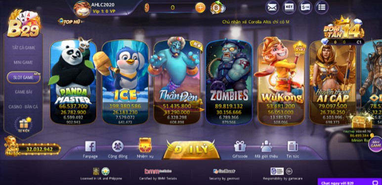 So sánh B29 club với b52 game