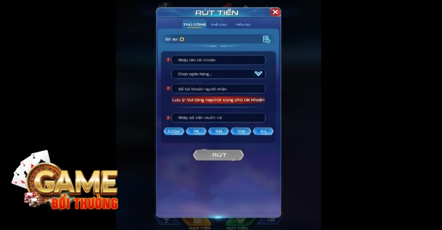 Hướng dẫn rút tiền thưởng