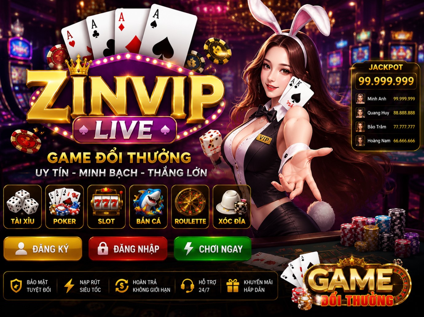 Zinvip Live – Game Bài Đổi Thưởng Trực Tuyến Đầy Hấp Dẫn