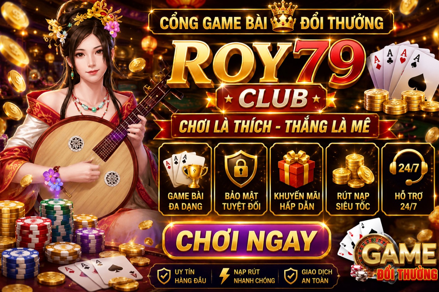 Trải nghiệm vui vẻ bên cổng game Roy79 Club