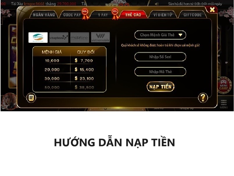 Hướng dẫn nạp tiền Yo88 - Cơ hội chắp cánh cho những ước mơ đổi đời