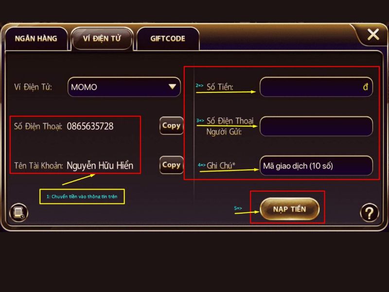 Đọc kỹ hướng dẫn nạp tiền Zowin nếu muốn mang tiền về cho vợ